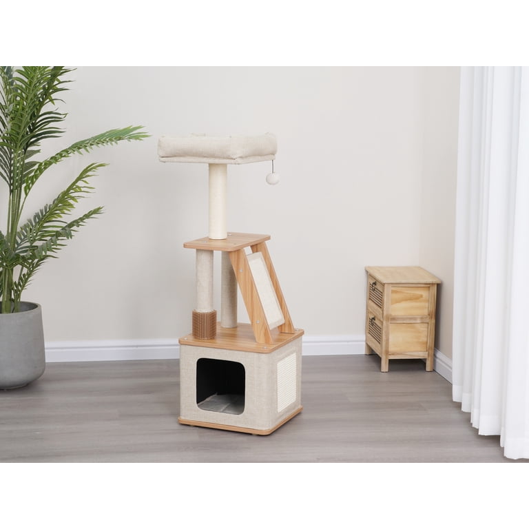 Vibrant Life 42" 4-Level Cat Tree, Beige photo 4