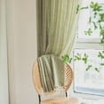 thumbnail image 1 of Cortinas Deeprove Green Boho de 24 cm de largo para dormitorio, 1 panel, 1 of 6