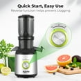 thumbnail image 5 of Syvio Cold Press Juicer, Juicer Machine with 4.3" Feed Chute, Slow Masticating Juicer for Fruits and Vegetables, Juice Maker with High Juice Yield, BPA-Free, Easy to Clean, Black Silver, 5 of 8