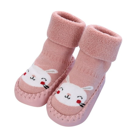 

kpoplk Slippers For Toddler Boys Autumn And Winter Cute Children Toddler Shoes Flat Bottom Non Slip Socks Toddler Girl Sneakers(C)