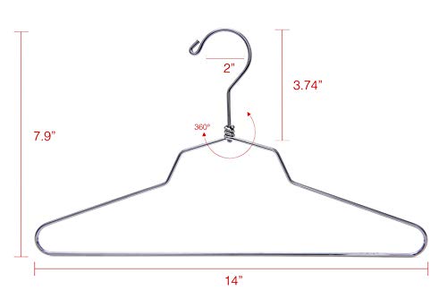 10 Quality Metal Hangers, Swivel Hook, Stainless Steel Heavy Duty