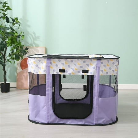 ZBH Foldable Pet Playpen - Portable Dog Playpen for Small Medium Dogs  Collapsible Exercise Puppy Cat Playpen Dog Tent for Indoor Outdoor Use  No Assembly Required