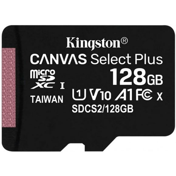 Memoria Micro SD 128GB KINGSTON CANVAS Select Plus Clase 10 Juegos A1 Video HD V30 SDCS2/128GB Kingston SDCS2/128GB