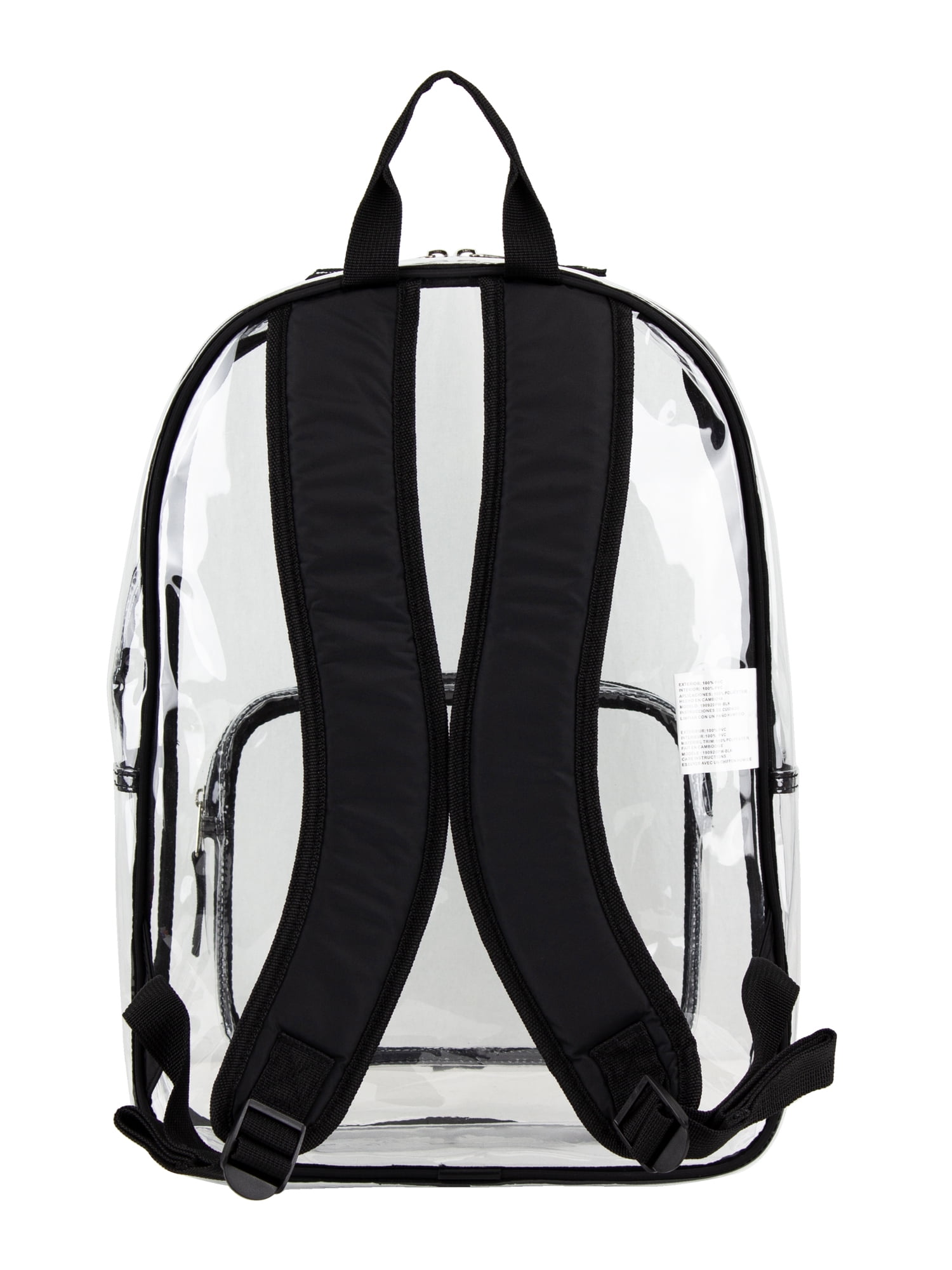 Black clear backpack sale