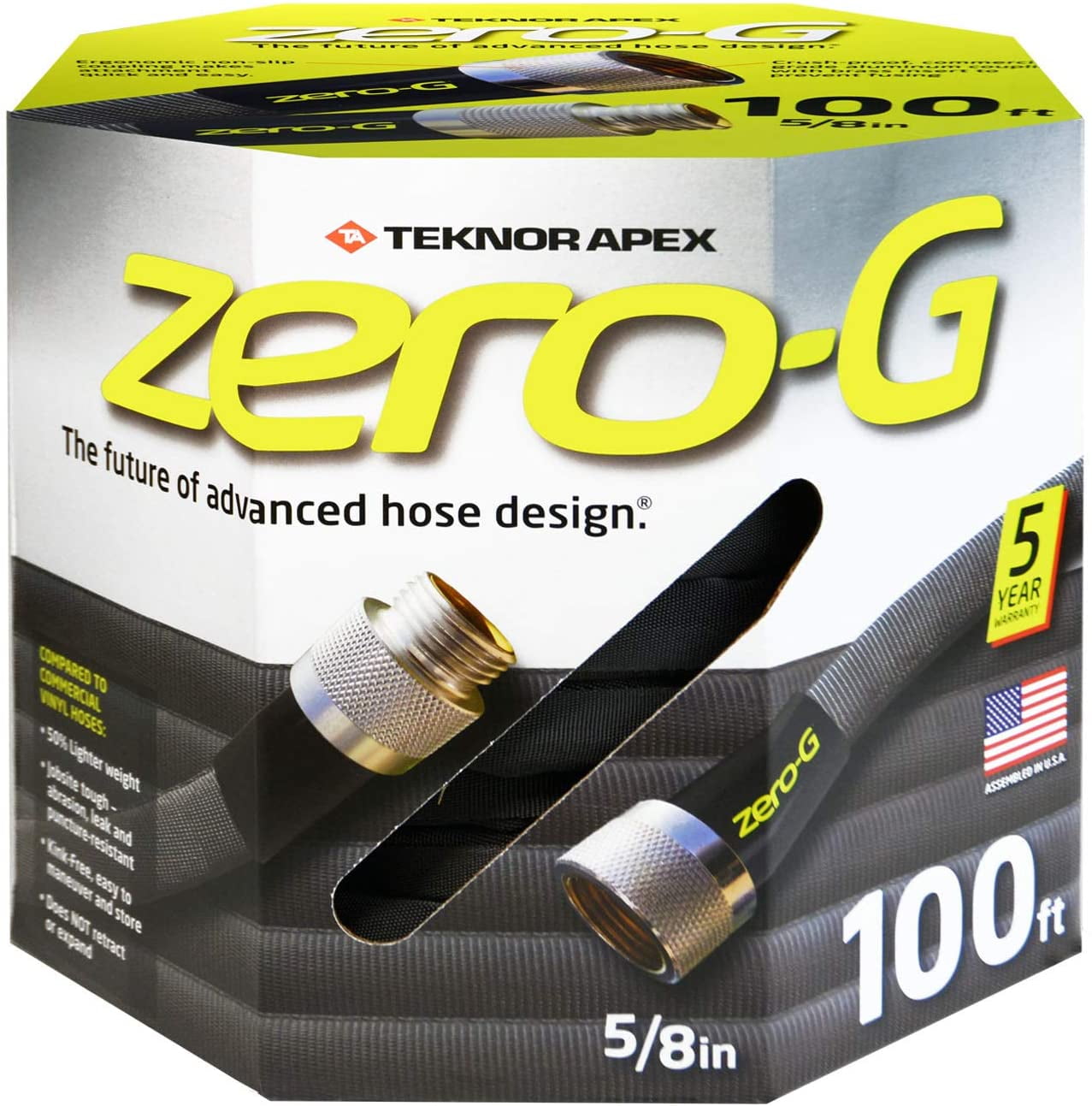Zero-G 5/8in Dia x 50 ft L Garden Hose Kink Resistant Safe for Drinking Water 