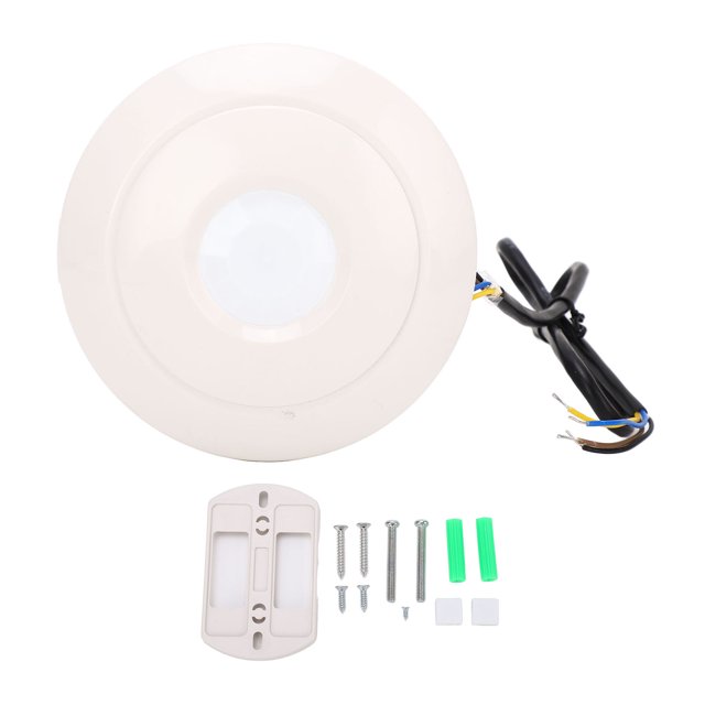 Detector de movimiento por infrarrojos Ticfox Sensor de movimiento 360 ° Montaje en techo DC10-30V