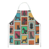 Lots of Black Schnauzer Apron 27 in x 30 in