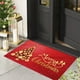 thumbnail image 1 of Christmas Doormat Red Crystal Velvet Bathroom Absorbent Mat Room Decoration Non-slide Mat Merry Christmas Letter Printed Mat Christmas Holiday Decoration, 1 of 7