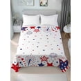 thumbnail image 4 of Red Blue Star 4th of July Flat Sheets Only Twin XL Size, Soft Breathable Bed Top Sheets for Mattress, Independence Day Fireworks Luxury Bedding Flat Sheets for Home Hotel Bedroom Bed Protection, 4 of 9
