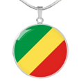 thumbnail image 2 of République du Drapeau du Congo Collier République du Drapeau du Congo en Acier Inoxydable Ou en or 18 Carats 18-22", 2 of 7