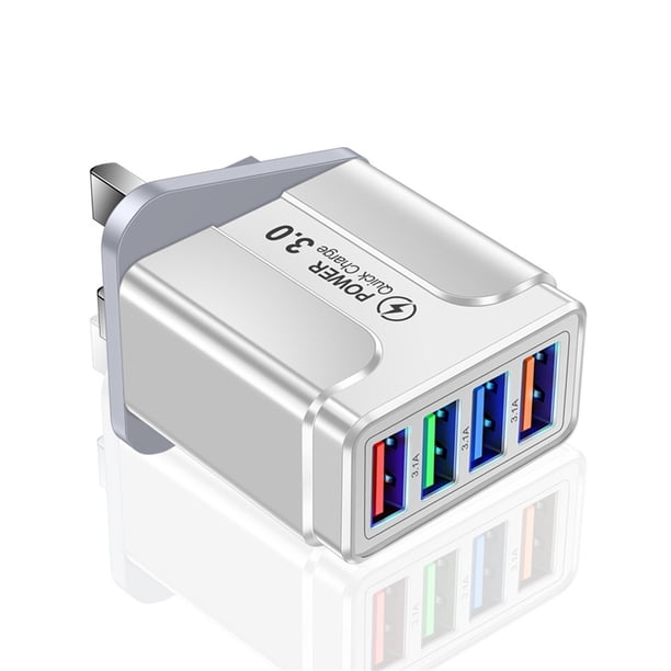 Cargador de Pared XWSHYW Concentrador USB 3.0 4 puertos 3.5 A