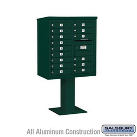 Salsbury Industries 64165GY-A 1 Wide Assembled Standard Metal Locker with Four Tier, Gray - 6 ft. x 15 in.
