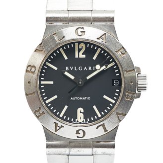 BVLGARI Watch Ashoma Stainless Steel Silver Black Ladies Quartz Dial u0008 Pre-Owned BVLGARI Watch Ashoma Stainless Steel Silver Black  main image 2