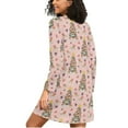 thumbnail image 2 of joogoo Dog Christmas Tree Women's Long Sleeve Nightgown Sleepwear L, 2 of 8
