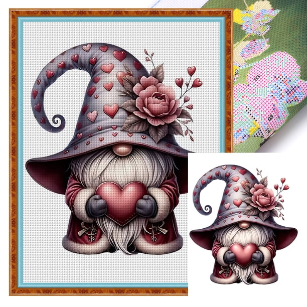 Hilos Algodón Bordados Completos Punto Cruz Del Día San Valentín Con 11CT 30x40cm