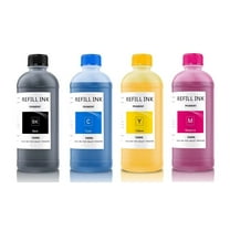 500ml Pigment Bulk Premium Refill Ink Bottles Wide Printer Compatibility (4 Pack)