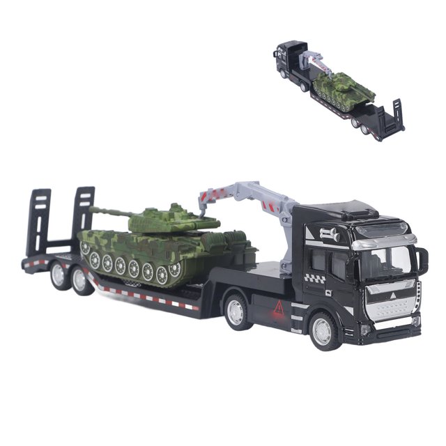 Detachable Military Tank Model Trailer Toy Simulation Collectible for Boys, Premium Alloy and Plastic Materials, Parent Child Games, Suitable for Toy Collection