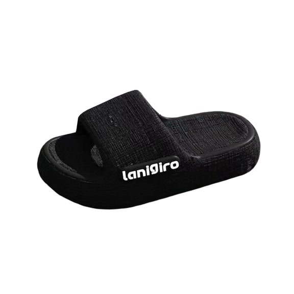 Mens Slide Sandals EVA Foam Slides Water-Resistant Chunky Sole Comfort House Pool Slides for Men Black,Size 10-10.5