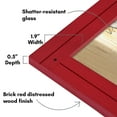 thumbnail image 5 of Americanflat 11x14 Picture Frame Polished Crystal Clear Glass Hampton Collection Distressed Frames Wall - Red, 5 of 8