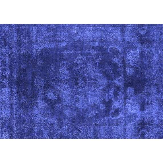 Ahgly Company Indoor Rectangle Oriental Blue Industrial Area Rugs, 4' x 6'