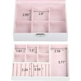 thumbnail image 2 of kendal 2 trays white leather jewelry box case storage organizer with lock ljt004wh, 2 of 7