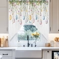 thumbnail image 4 of Easter Egg Swag Curtain Valance for Windows, Spring Wildflowers Window Treatments Short Swag Topper for Kitchen Windows Bathroom Bedroom, 28"x36", 4 of 8