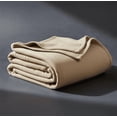 thumbnail image 2 of KING size 90"x108" Plush Fleece Blankets color Tan universal hospitality use 2/ Pack, 2 of 5