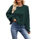 thumbnail image 2 of Lucakuins Suéter de punto para mujer, manga larga, cuello redondo, sólido, suelto, suéter cálido para otoño invierno Lucakuins  moda, 2 of 3