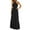 Black 1, variant on Women Dresses Hang Neck Bridesmaid Dresses with Lace Temperament Pure Color Dress Flowy Beach Sundress