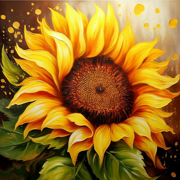 DIY 5D Diamond Painting Kit (For Adults) Diamond Painting "Sunflower" - Full Diamond Crystal Rhinestone Embroidery Craft Kit, Can Be Used As Gift, Wall Decoration