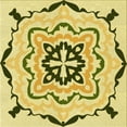 thumbnail image 1 of Ahgly Company Indoor Square Patterned Dark Yellow Green Area Rugs, 4' Square, 1 of 6