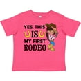 thumbnail image 3 of Inktastic Yes, this IS my First Rodeo- cowgirl in hat and boots Girls Toddler T-Shirt, 3 of 5