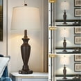 thumbnail image 3 of Cinkeda 30" Table Lamp Set of 2, Rustic 3-Way Dimmable Tall Touch Table Lamps for Living Room Bedroom, Brown, 3 of 7