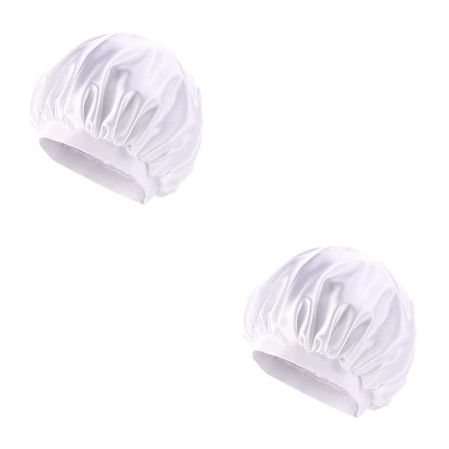 Gorro de pelo de ala ancha blanco 2piezas Qarigey