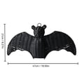 thumbnail image 3 of PEONAVET Wovern Rattan Bat Hanging Decor, Halloween 3D cary Handcrafted Black Woven Bat Spooky Decorations for Home Fireplace Door, 3 of 5