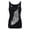 Black, variant on Women's Summer Tank Tops Feather Print Vest Fashion The L-shaped Vest Blouse Workout Athletic Yoga Shirt