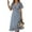Blue, variant on Women's Short Sleeve Ruffle Maxi Dress Deep V Neck Floral Print Boho Dress Women Dresses below The Knee Sleeveless Summer Dress Top Long Dresses Woman Dresses Straight Dresses for Women Long Sleeve