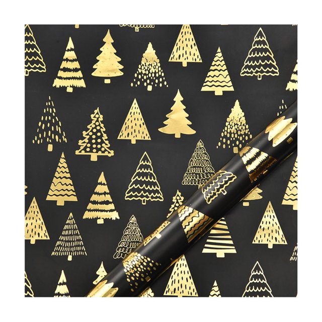 TanSiDing 20pcs Christmas Wrapping Paper Bulk - Premium Thick Kraft Gift Wrap with Holiday Tree and Deer Designs for Festive Present Packaging