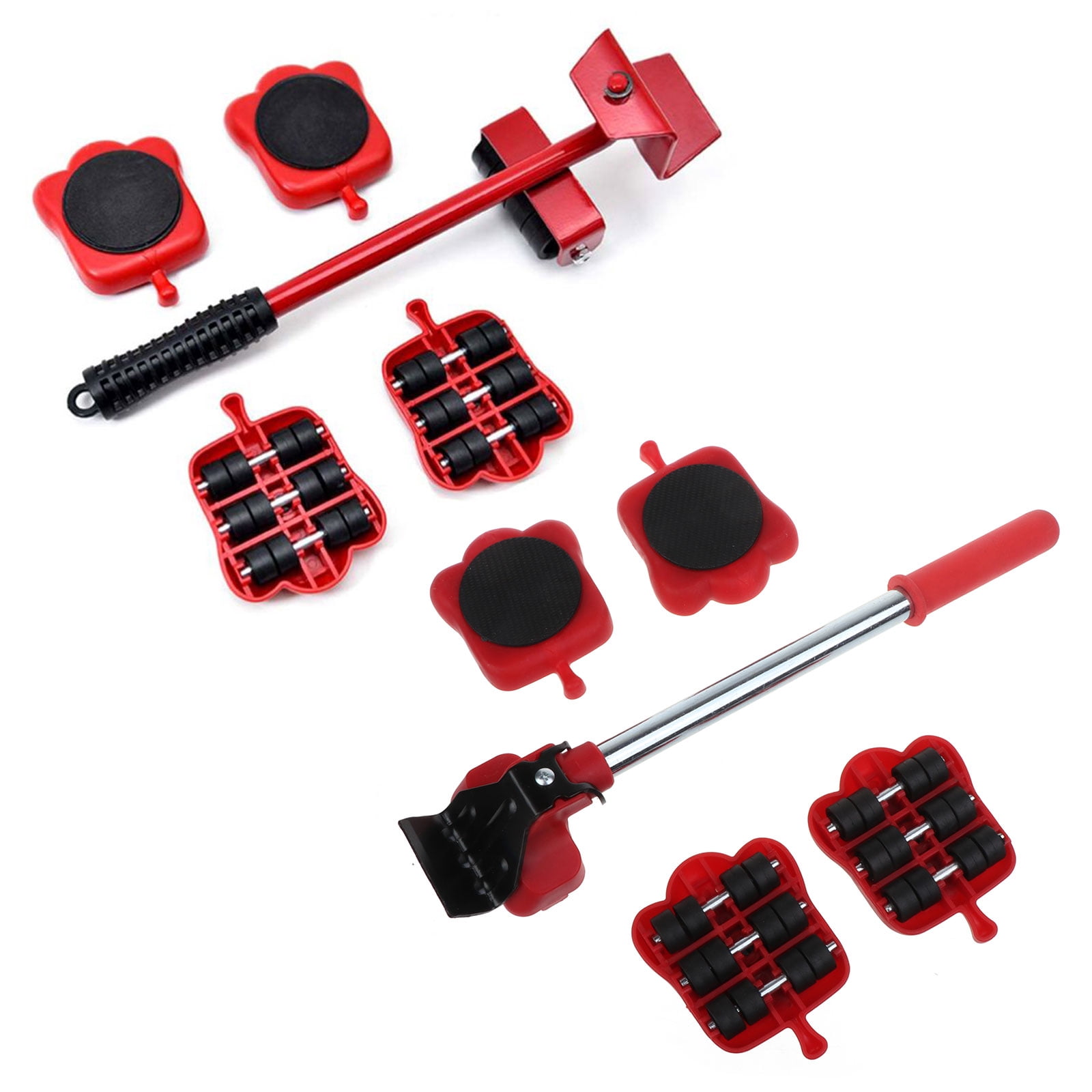 Furniture Mover Tool Transport Lifter Heavy Stuffs Moving 4 Wheeled Roller with 1 Wheel Set Professional Device