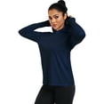 thumbnail image 4 of NELEUS Womens UPF 50+ Workout Long Sleeve Shirt Sun Protection Breathable Hooded with Thumb Holes,Navy Blue,US Size L, 4 of 6