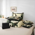thumbnail image 6 of Manfei Vintage Camouflage 7-Piece Twin Bedding Sets,Mallard Duck Bedding Comforter Set,Beige Green Camo Sheet Sets For Men Women,Ultra Soft Home Decor Reversible, 6 of 8