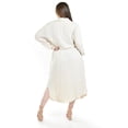thumbnail image 3 of Vestido camisero con moño Roman Fashion /Tallas Extras, 4341 (Arena líneas) beige 36, 3 of 6