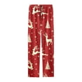 thumbnail image 4 of Christmas Pajamas Pants Mens Elastic Waist Christmas Print Holiday Casual Pants Bottoms Celebrating Xmas Gifts Loose Fit Sleepwear for Men ZC Red XXXL, 4 of 4