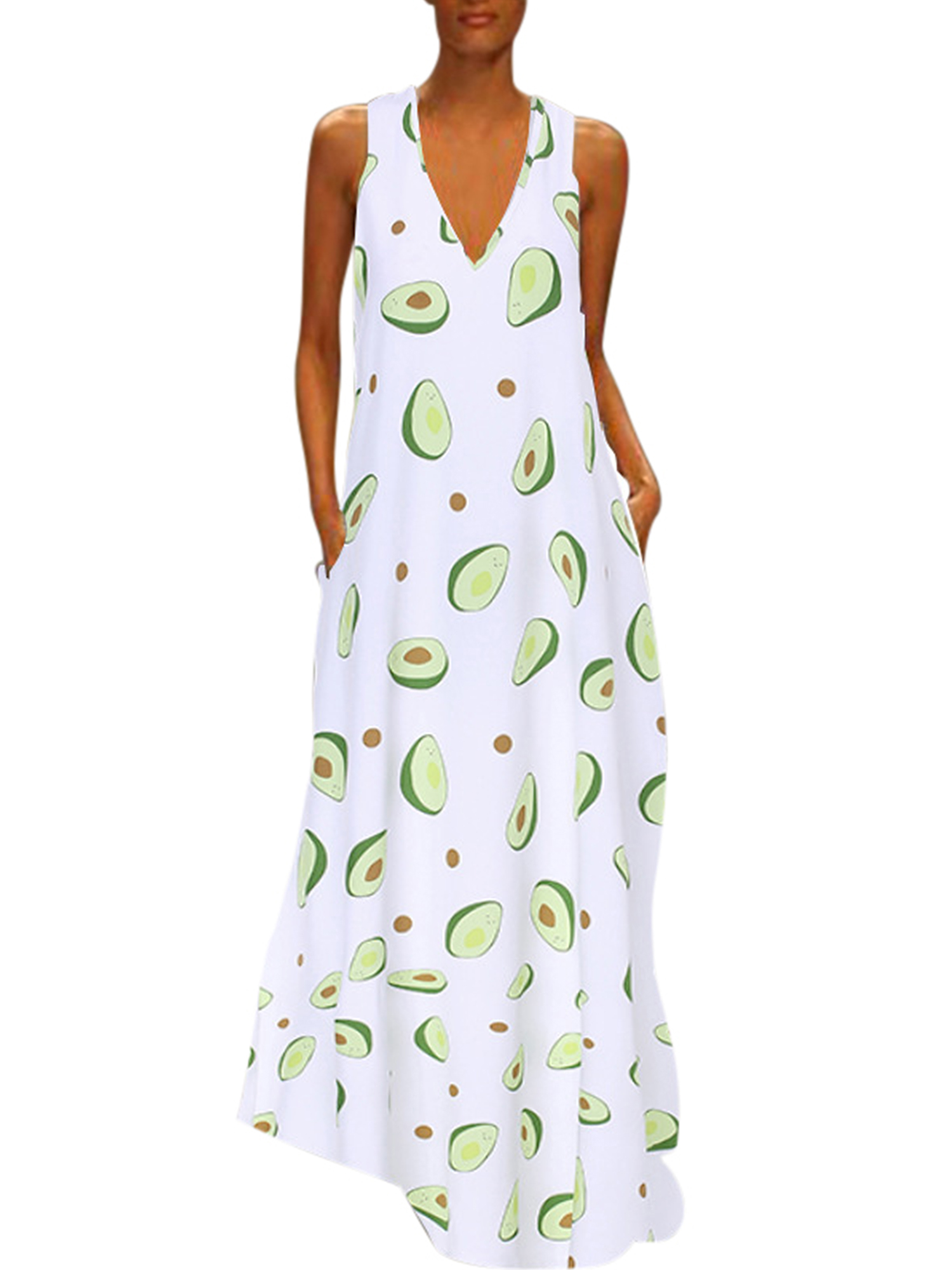 Joe Wenko Womens Pleated Elegant Party Sleeveless Plus Size V-Neck Maxi Dress Joe Wenko Womens Pleated Elegant Party Sleeveless Plus Size V-Neck Maxi Dress
