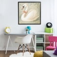 thumbnail image 3 of Stupell Industries Traditional Vintage Leaves Swan Black Framed Giclee Art, 24 x 24, by Grotto Studios, 3 of 8