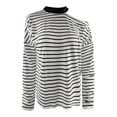 thumbnail image 5 of Tbopshirt Womens Top Women's Casual Fashion Striped Long-sleeved Off-shoulder Bottoming Tops, 5 of 5
