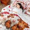 thumbnail image 3 of Erosebridal Red Flowers Blossom 7-Piece Twin Bedding Sets,Cute Farm Highland Cow Bedding Comforter Set For Men Women,Reversible, 3 of 7