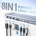 thumbnail image 7 of NexTone Laptop Docking Station Stand, 8 in 1 USB C Hub HDMI Portable Laptop Stand with USB Ports, USB C Multiport Adapter USBC Dock Station Computer Holder for MacBook Pro/Air, Dell, HP, Lenovo, ASUS, 7 of 7