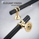 thumbnail image 4 of Set of 6 T-shaped Cabinet Door Handles 96mm, Modern Zinc Alloy Kitchen Furniture Handle for Bedroom Offices Drawer Included Black Screws with Gold Bas, 4 of 4