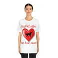 thumbnail image 4 of Funny Valentine's Day Shirt | My Valentine Has Four Paws! | Dog Lover | Animal Lover | Unisex Jersey Short Sleeve Tee, 4 of 10